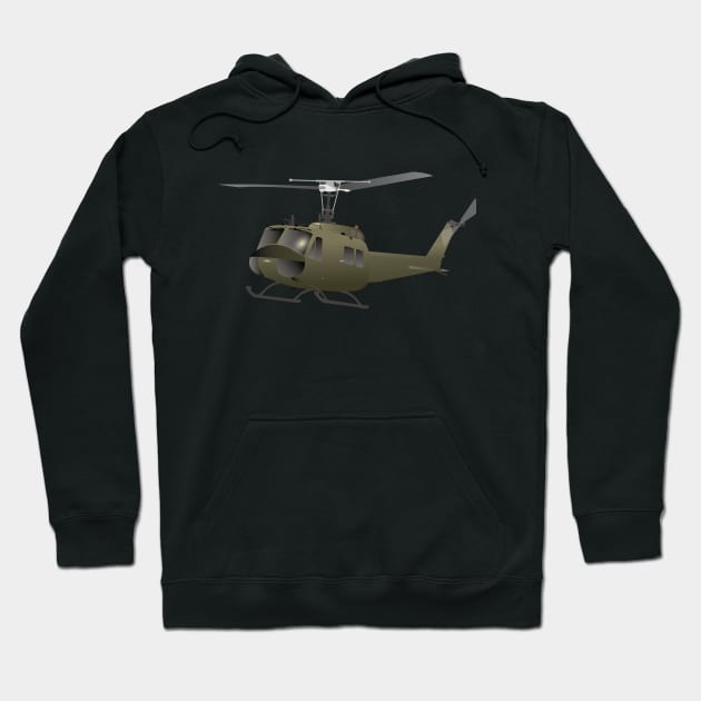 UH-1 Huey Helicopter Hoodie by NorseTech